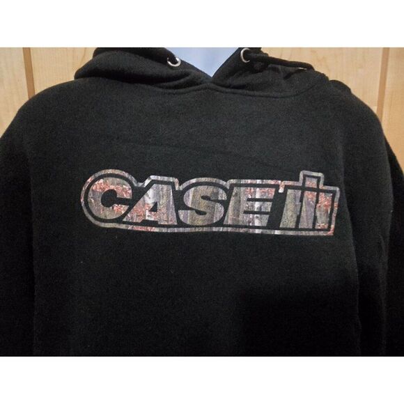 Case IH Black Hoodie With Pouch Pocket & Hood International Harvester - Picture 2 of 7